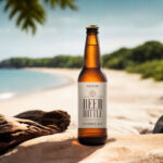 Beer Bottle Mockup on the Beach