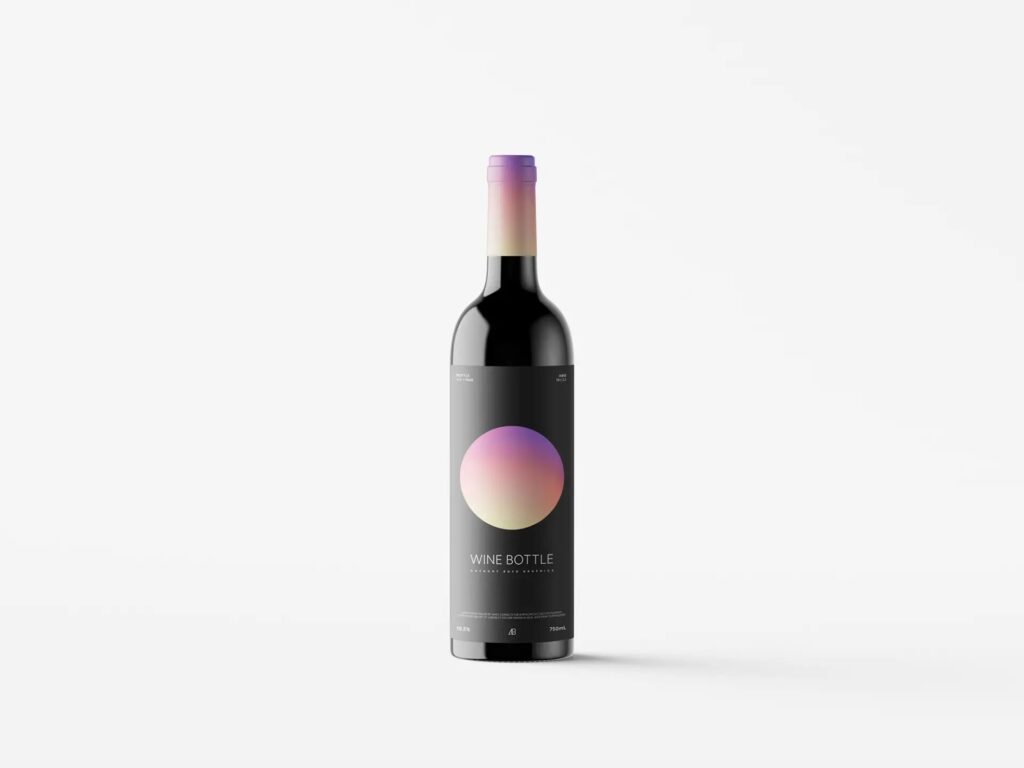 Modern Wine Bottle Mockup
