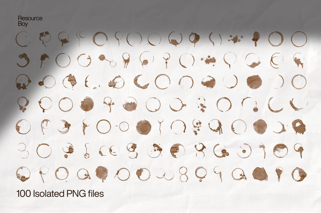 100 Coffee Stain Textures