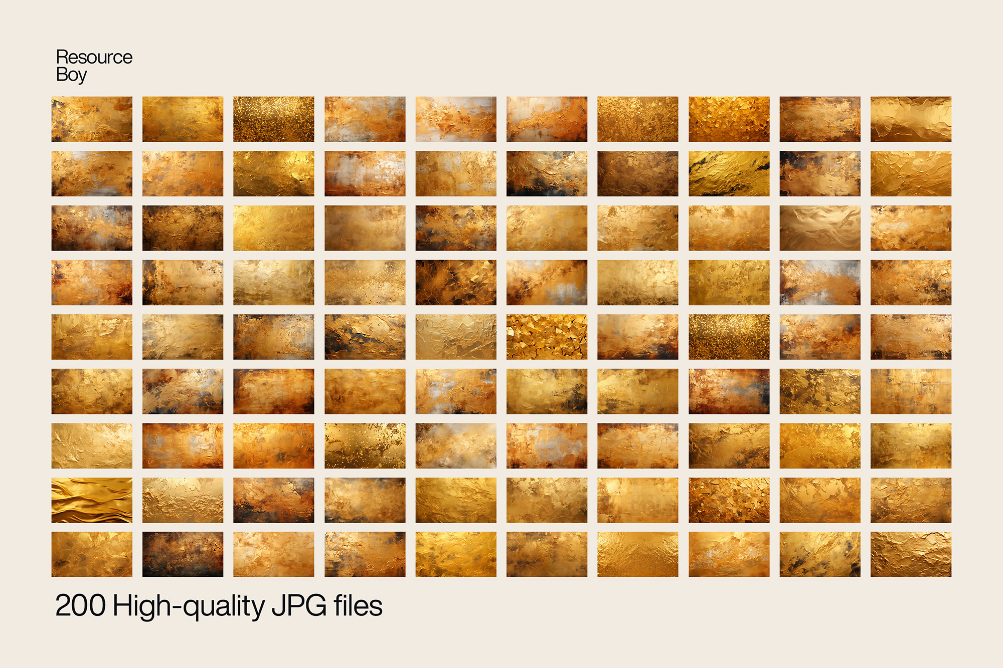 200 Free Gold Textures / Backgrounds [4k resolution]