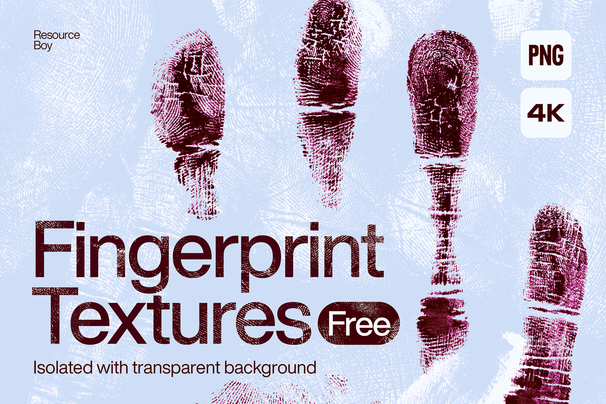 Free Hand / Fingerprint PNG Textures