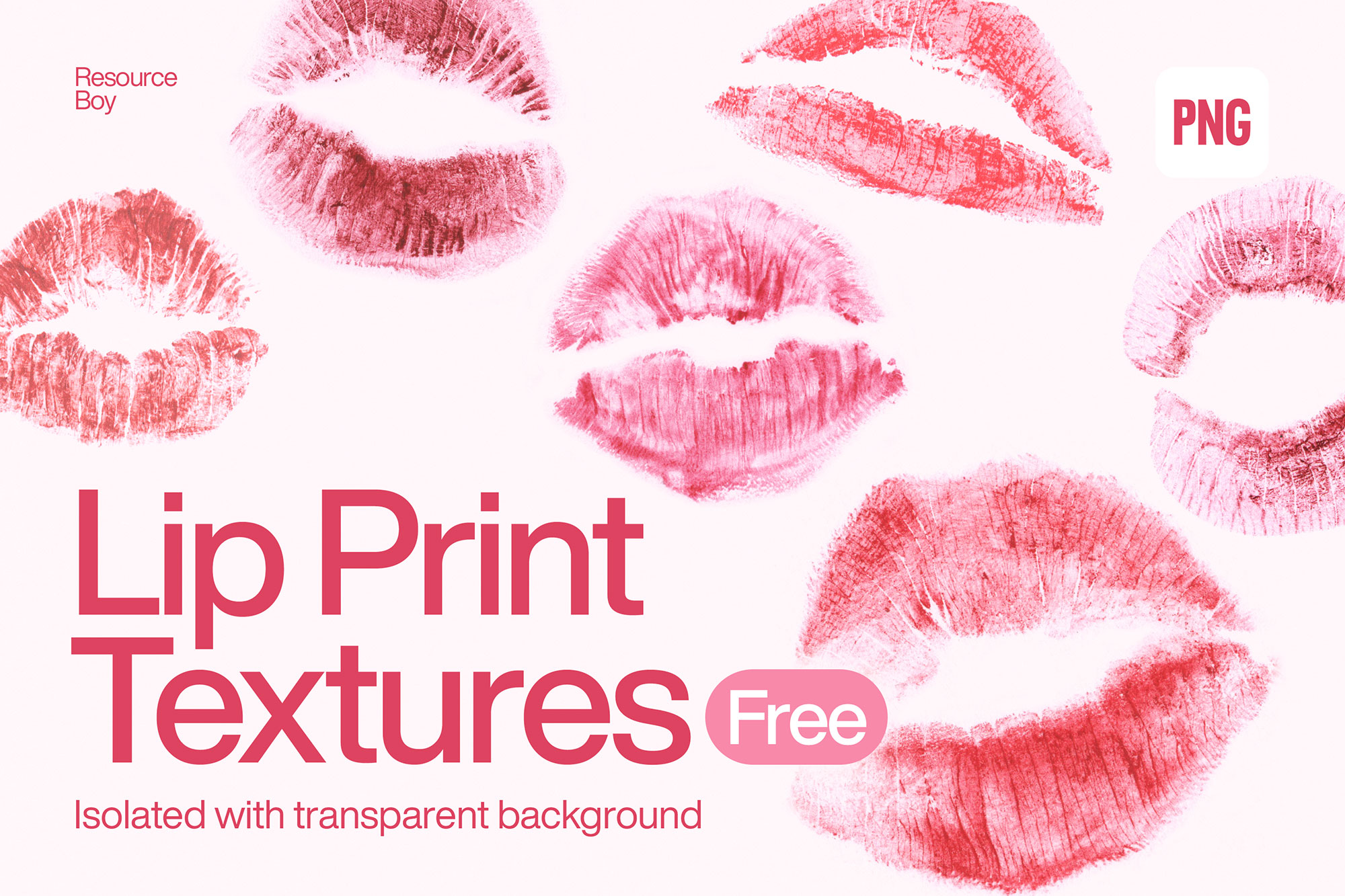 100 Free Lip Print Lipstick PNG Textures