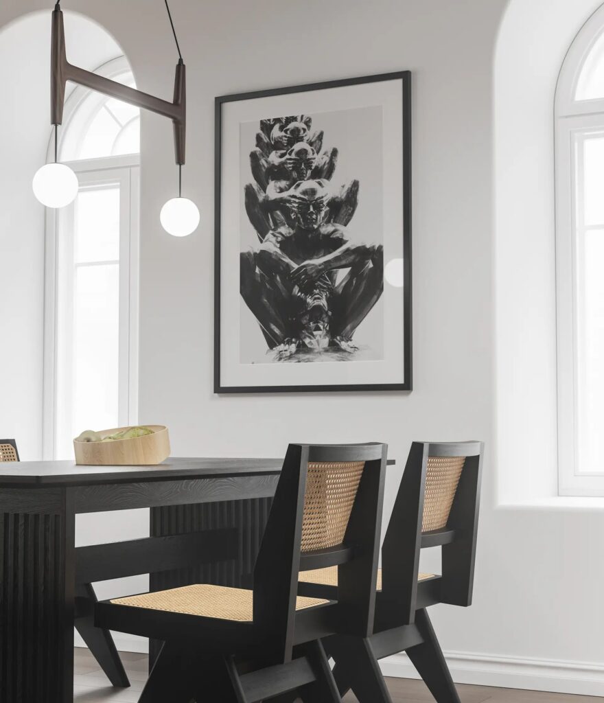 Modern Black and White Poster Mockup