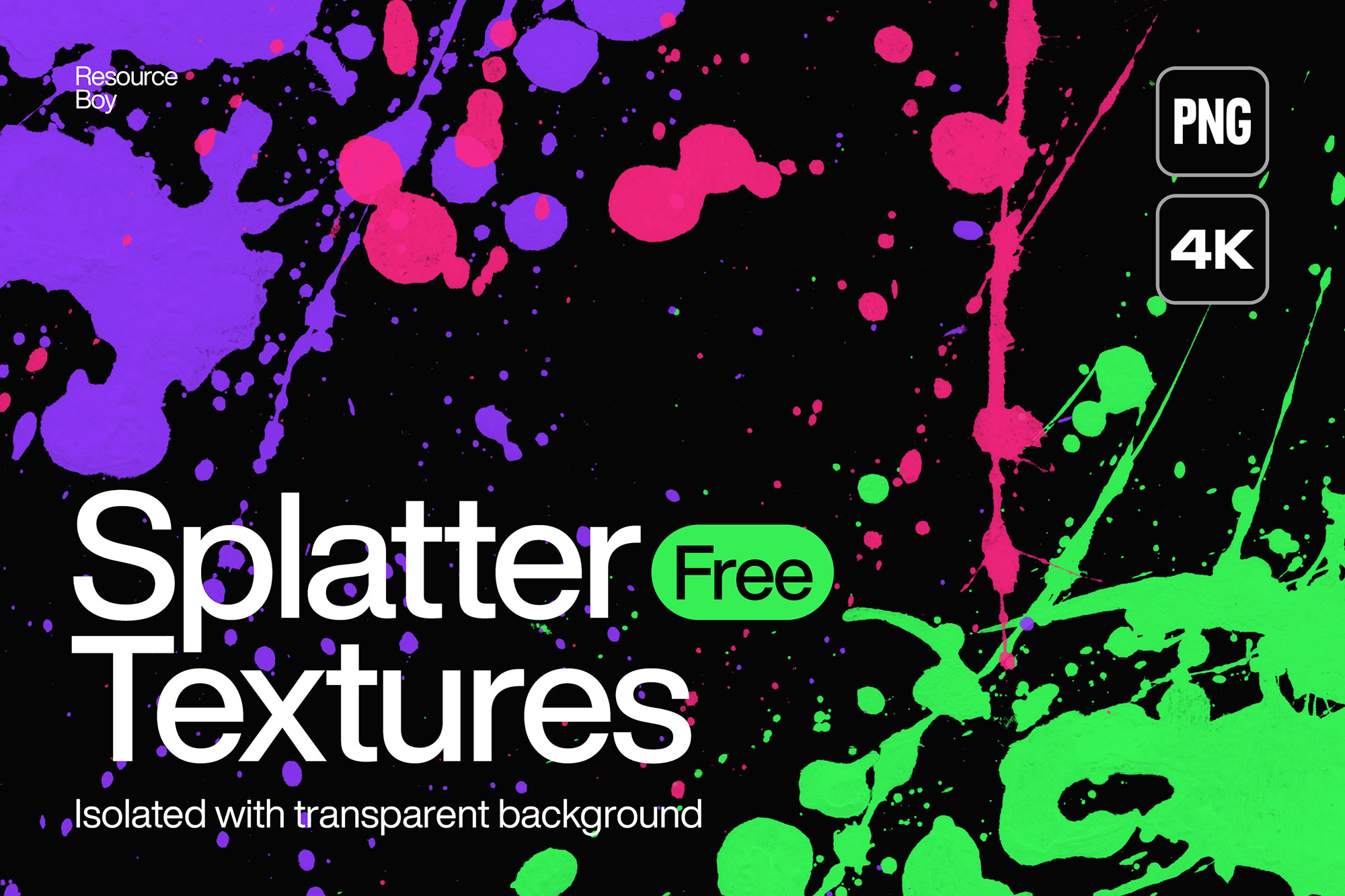 Free Splatter PNG Textures [4K Resolution]