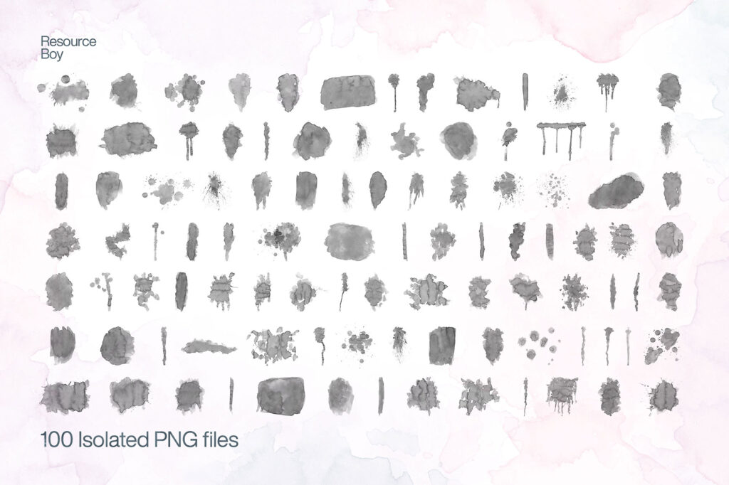 100 Watercolor Textures