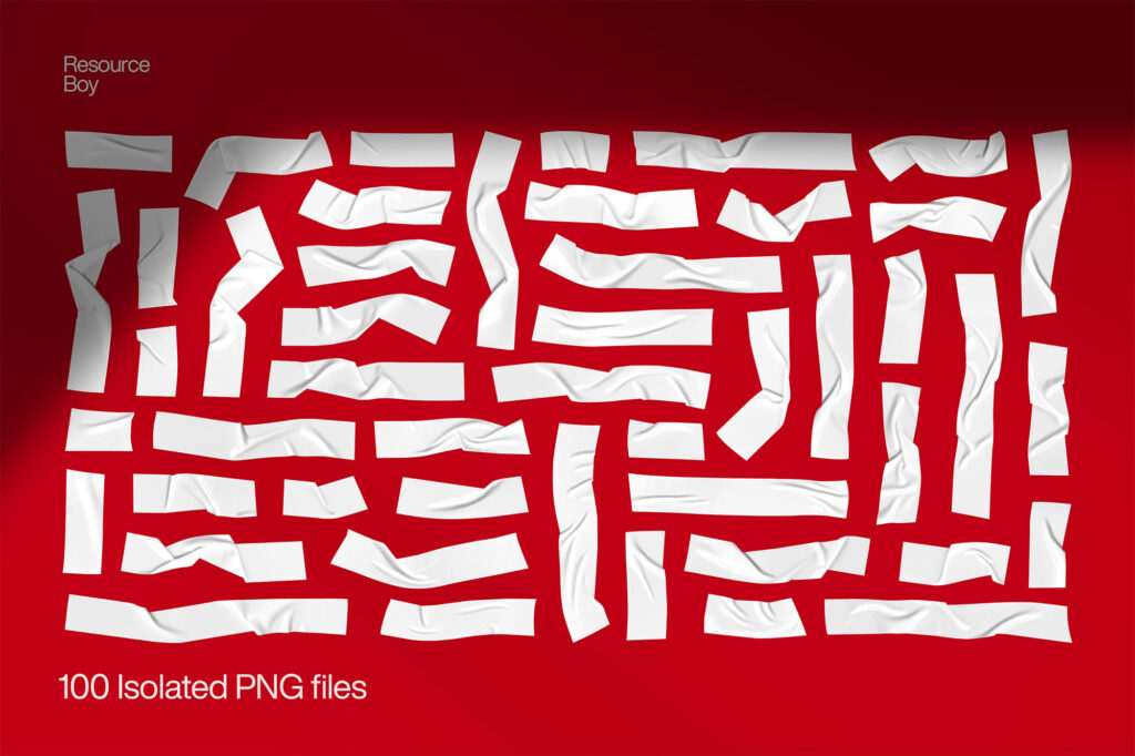 100 White Duct Tape Textures