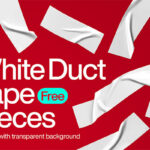 100 White Duct Tape Textures