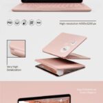 Front and 3/4 View of 3 Laptop Google Pixelbook Go Mockup
