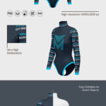 Front and 3/4 View of 3 Women’s Long-Sleeved Bodysuit Mockups