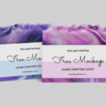 Front and 3/4 View of Three Soaps Mockups