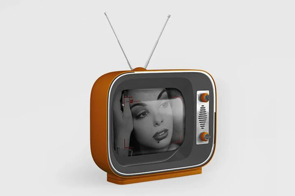 Front and 3/4 View of Three Vintage TV Mockups