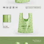 Front and 3/4 View of Two Floating Bag Mockups