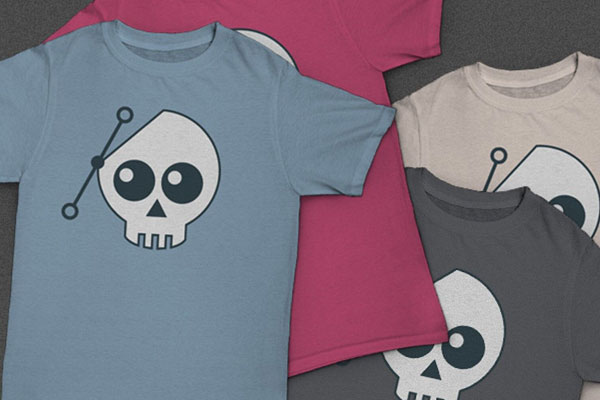 Front and Back Lifelike T-Shirt Mockup