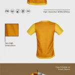 Front and Back View of Two Realistic T-Shirt Mockups