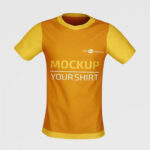 Front and Back View of Two Realistic T-Shirt Mockups