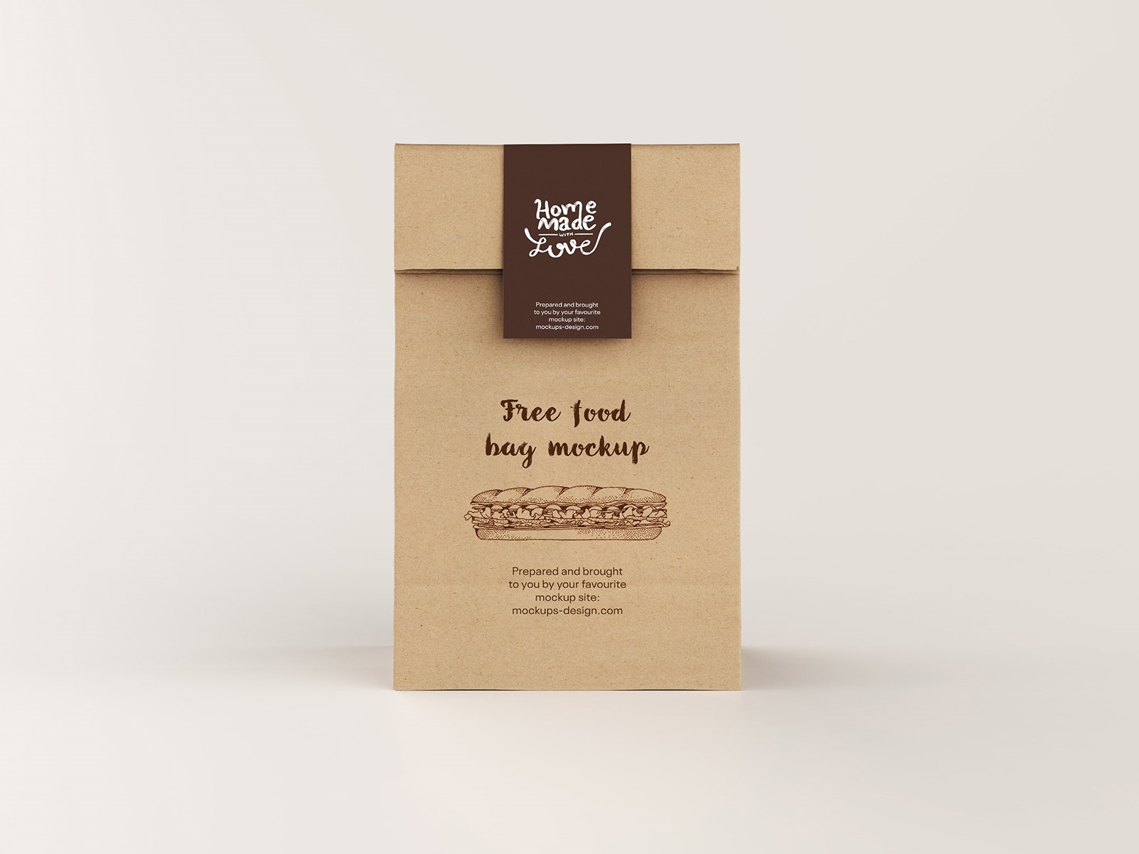 Front and Perspective View of 3 Paper Delivery Bag Mockups FREE PSD