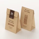 Front and Perspective View of 3 Paper Delivery Bag Mockups