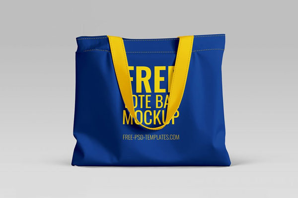 Front and Perspective View of 3 Tote Bag Mockups