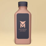 Front and Perspective View of a Juice Bottle Mockup