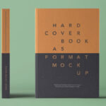 Front and Side A5 Hardcover Book Mockup