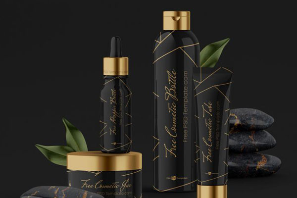 Front and Top View of Two Cosmetic Set Mockups mockup preview