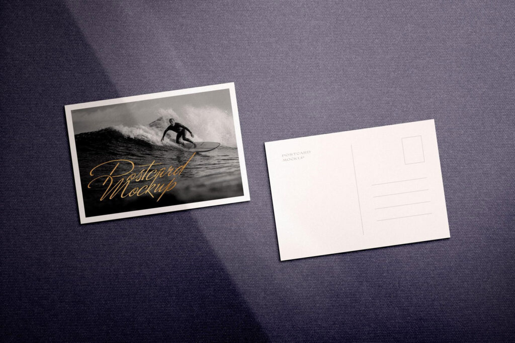 Front Back Postcard Mockup