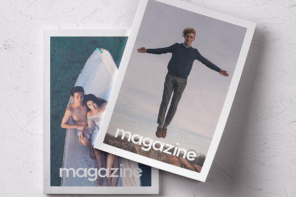 Front Cover of Double Overhead Magazines Mockup
