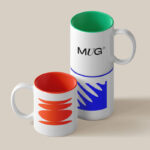 Front Scene of 2 Mugs Mockup