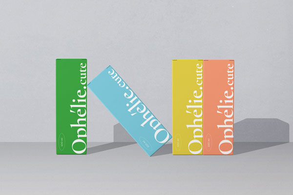 Front Scene of 4 Paper Boxes Mockup