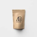 Front Scene of Brown Paper Bag Packaging Mockup
