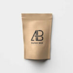 Front Scene of Brown Paper Bag Packaging Mockup