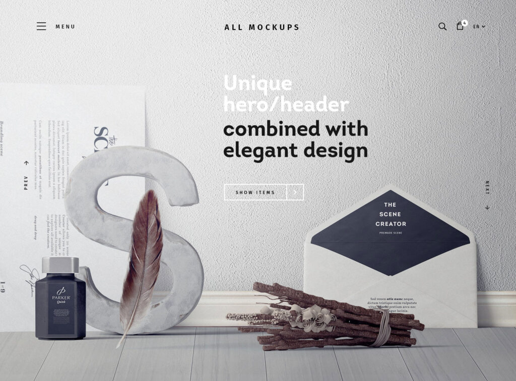 Front Scene of Envelope Mockup