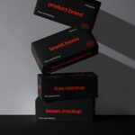 Front Shot of Brand Boxes Packaging Mockup