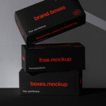 Front Shot of Brand Boxes Packaging Mockup