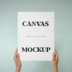 Front Shot of Canvas Mockup in Hands