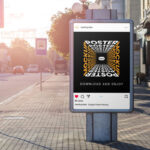 Front Shot of Citylight Poster Mockup