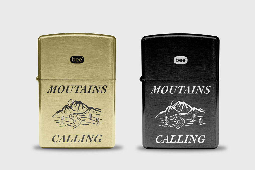 Front Shot of Double Lighter Mockup