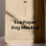 Front Shot of Eco Paper Bag Mockup