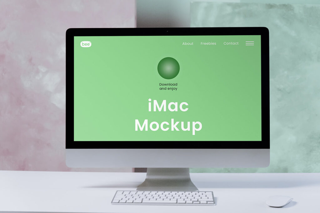 Front Shot of iMac Retina Screen Mockup