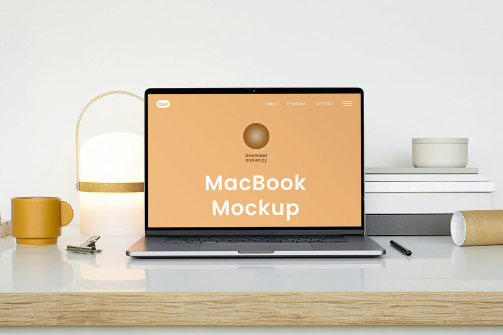 Front Shot of MacBook Mockup