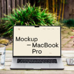 Front Shot of MacBook Pro Mockup on Wood Desk