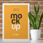 Front Shot of Room Interior Poster Mockup