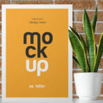 Front Shot of Room Interior Poster Mockup