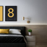Front Shot of Two Posters Mockup in Bedroom
