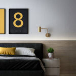 Front Shot of Two Posters Mockup in Bedroom