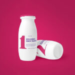 Front Shot of Yogurt Bottle Mockup