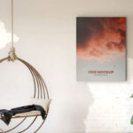 Front Show of Vertical Wall Canvas Frame Mockup