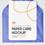 Front Showcase of Card Mockup with Rounded Corners