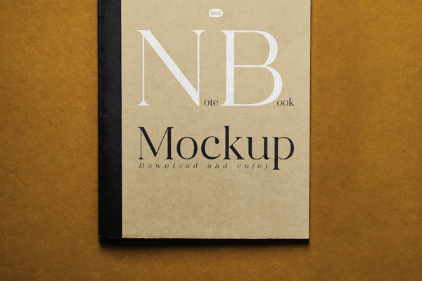 Front Showcase of Notebook Mockup