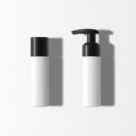 Front Sight of 2 Plastic Bottles Mockup